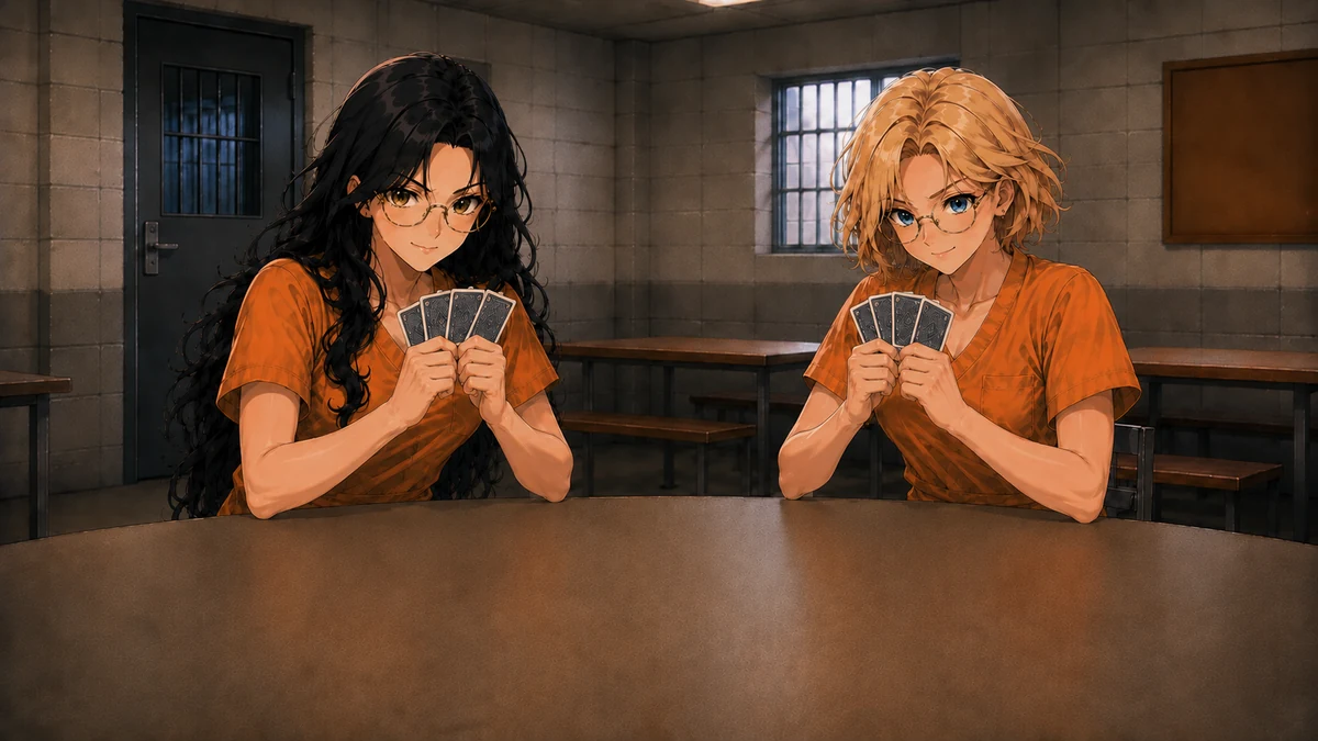 Sage and Goldie playing Spades